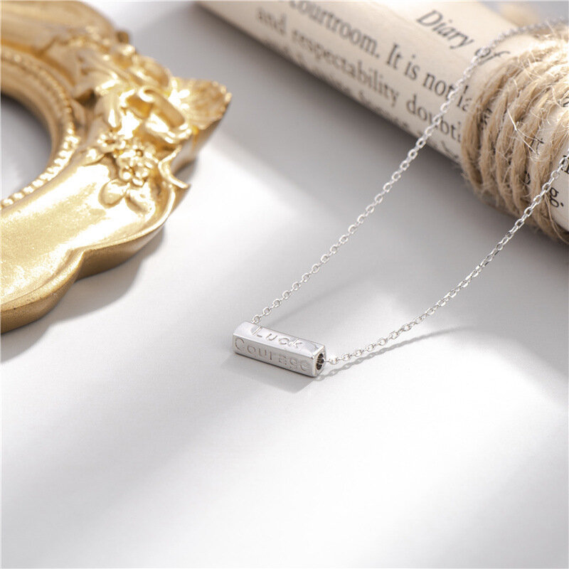 Sodrov 925 Sterling Silver Necklace Pendant For Women English Lettering Necklace High Quality Silver 925 Jewelry Pendant