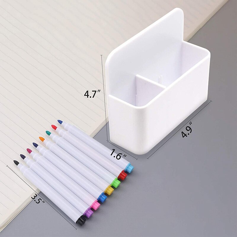 Soporte magnético de marcador de borrado en seco, rotulador magnético para pizarra blanca, 8 piezas