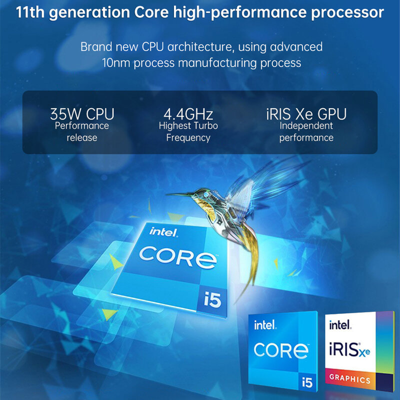 KUU – pc portable avec écran de 15.6 pouces, processeur Intel Core i5 11300H, 16 go de DDR4, SSD de 512 go, processeur Intel Iris Xe Graphics, windows 10 Pro