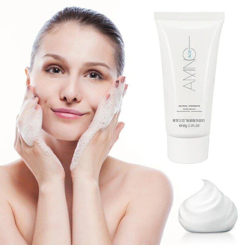 Nettoyant pour le visage aux acides aminés, hydratant, éclaircissant, contrôle de l'huile, nourrissant, soins de la peau, outils de nettoyage du visage