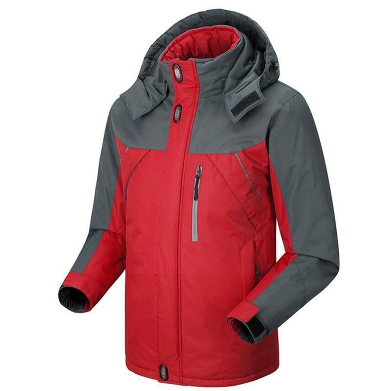 Мужское зимнее плотное теплое лыжное ветрозащитное пальто с капюшоном толстое уличное Мужское пальто J5c1