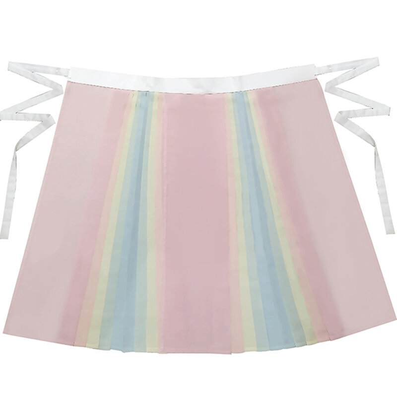 Радужная сахарная оригинальная аутентичная Женская юбка ханьфу мин мА, радужная юбка с конским лицом, семь цветов, полный комплект