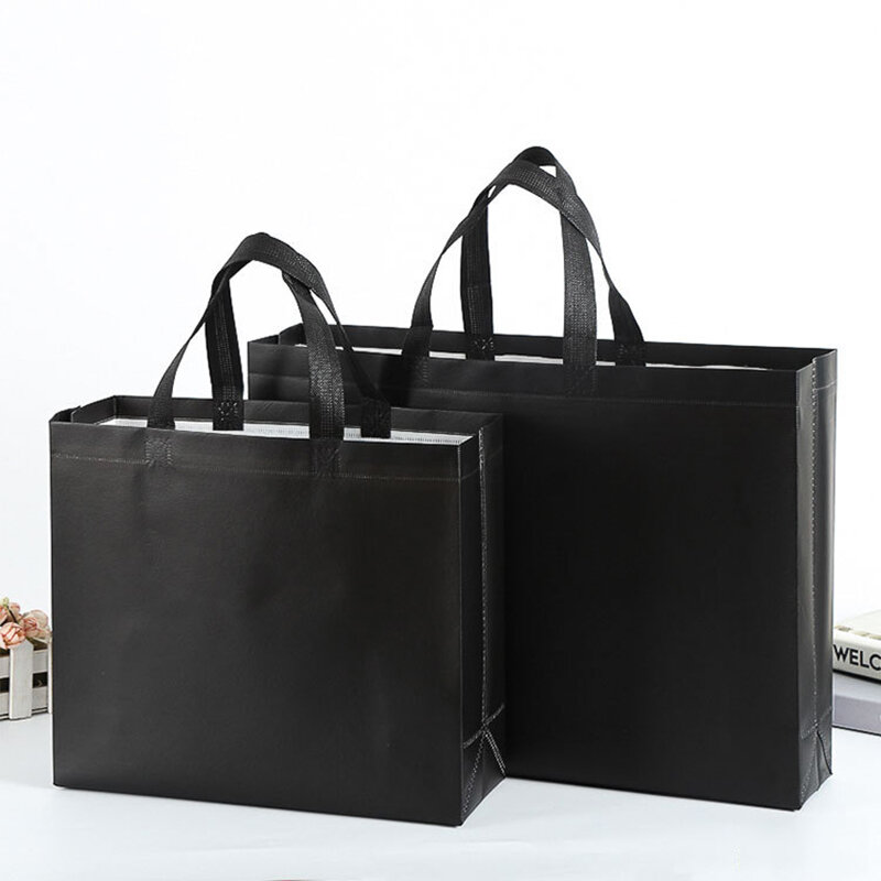 Portable Eco Bag Large Storage Environmental Reusable Tote Organizer Shopping Bag Non-Woven Fabric Folding Bag Shopping Bag