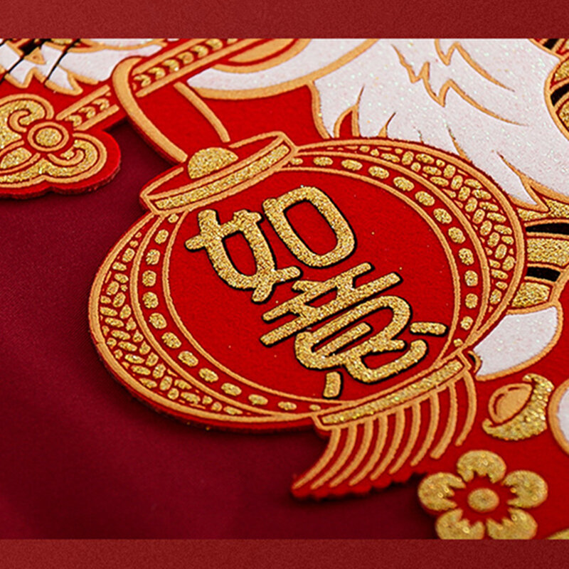 Pegatina de puerta de Festival de Primavera, Año Nuevo Chino, decoraciones para el hogar, personaje de la suerte, 2 piezas, Tigre, 2022