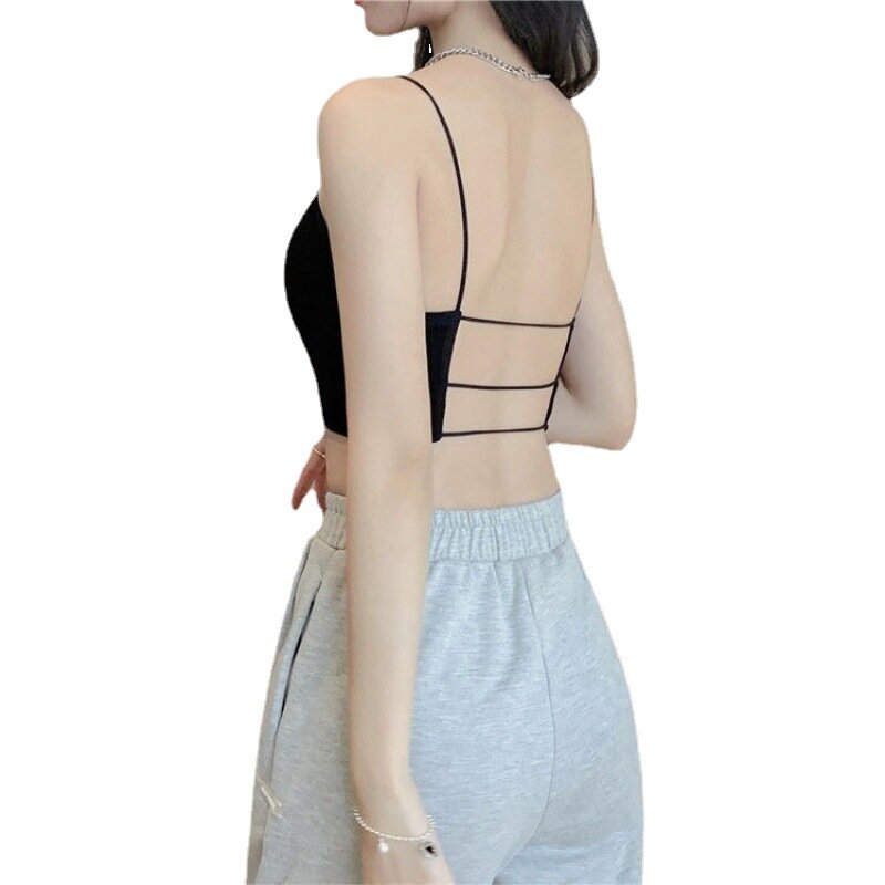 Seamless suspender, beautiful back, strapless, sports underwear, sexy chest wrapping and bottoming vest, inner and outer wear