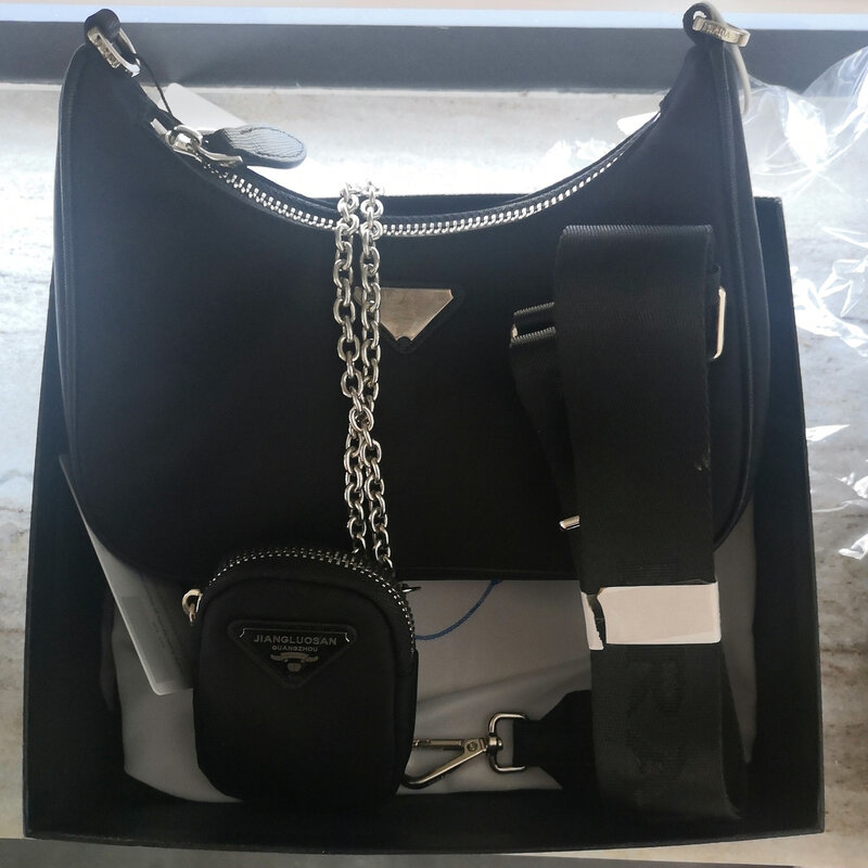 Bags for woman 2021 female Nylon bag women shoulder bags small bag mini Coin Purse Three-in-one ladies bags Chain bag hobos bag