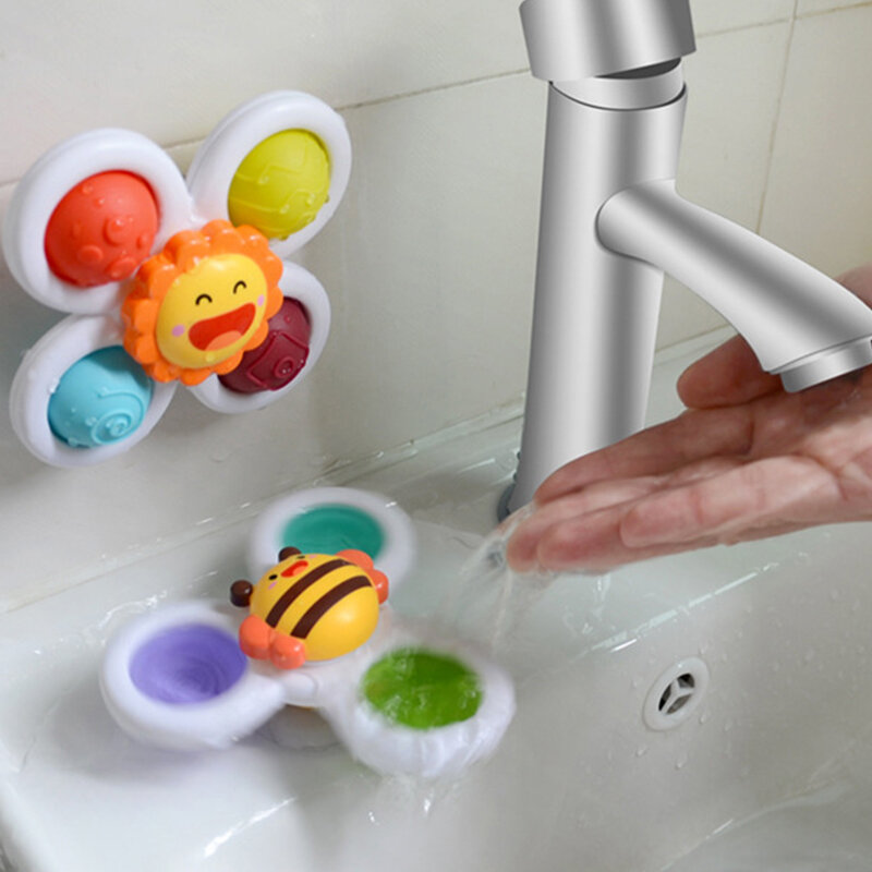 Colorful Insect Gyro Toy Relief Stress Educational Bath Rattle Toys Cartoon Fidget Spinner Kids Toys ABS For Children Gift