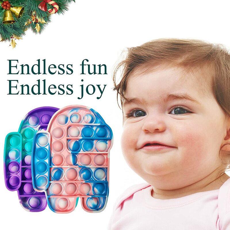 2 szt. Push Popping Bubble Fidget zabawka sensoryczna stres dla dorosłych i dzieci gry konfrontacyjne i relaks w domu