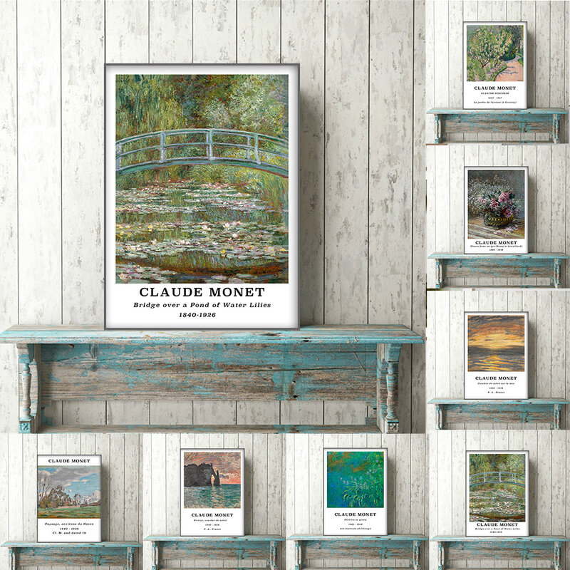 L'art moderne, Claude Monet Pont Au-dessus D'UN Étang De Nénuphars, Galerie D'exposition Affiche, Monet D'impression, Impression D'affiche, Art Mural