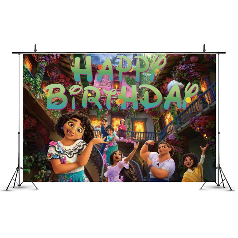 Disney Encanto Mirabel Photography Backgrounds Vinyl Cloth Photo Shootings Backdrops for Kid Baby Birthday Party Photo Studio