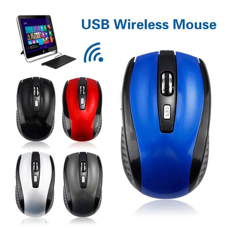 Baru 2.4G Mouse Nirkabel Penerima USB Mouse Nirkabel Optik Profesional USB Mouse Gulir Kanan untuk Laptop PC Gamer