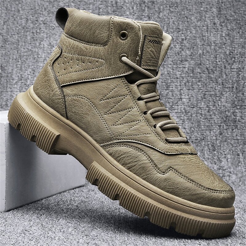 New autumn and winter high-top shoes Martin boots tooling boots locomotive boots retro men's shoes labor insurance trendy shoes