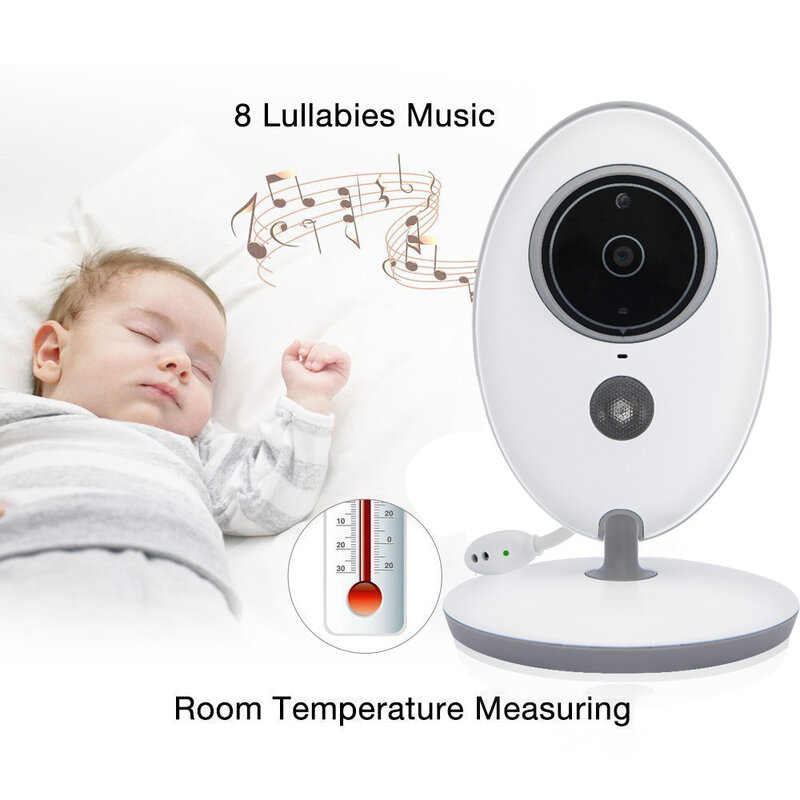 Monitor VB605 inalámbrico con intercomunicador para bebé, dispositivo de seguridad de cámara, teléfono con pantalla LCD a color, sin cable, visión nocturna, monitoreo de vídeo temperatura y batería recargable