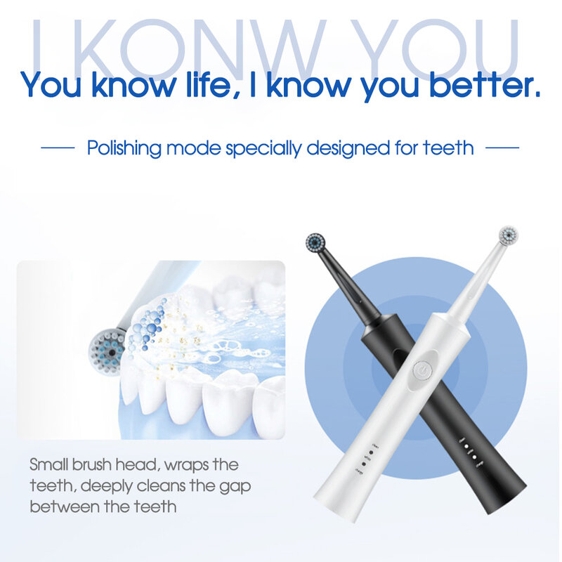 [Boi] lucidatura denti puliti rotazione spazzolino elettrico adulto Smart Timer spazzola setola morbida induzione ricaricabile impermeabile