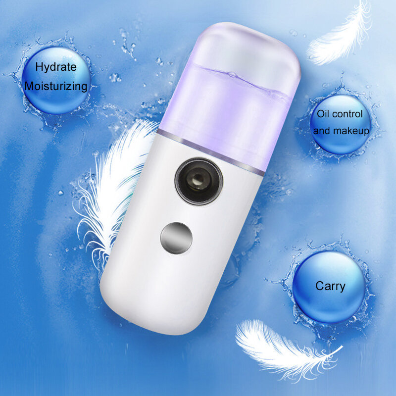 Mini Nano Mist Sprayer Cooler Steamer Humidifier USB Rechargeable Face Moisturizing Nebulizer Beauty Skin Care เครื่องมือ
