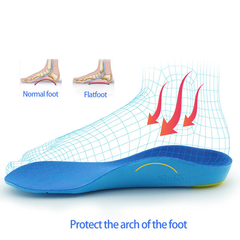High-quality PU arch pads are specially designed for children's insoles for the corrective insoles for flat feet and flat feet