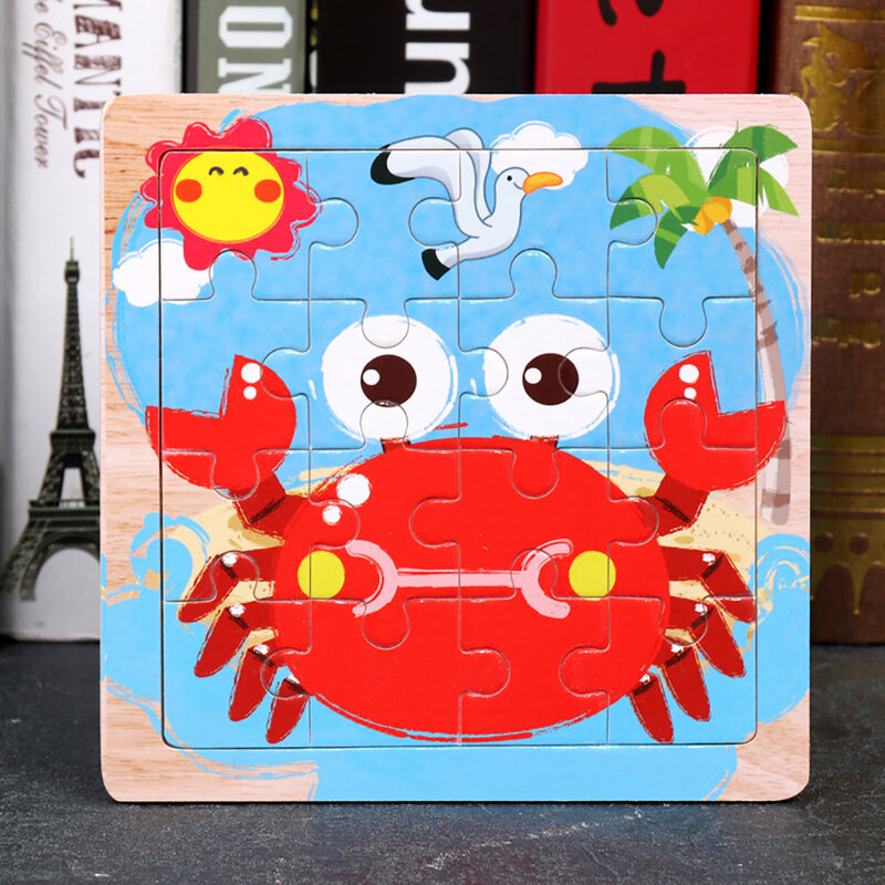 Lovely Crab Whale Marine Animal Jigsaw Puzzle Board Brain Teaser Children Toy New