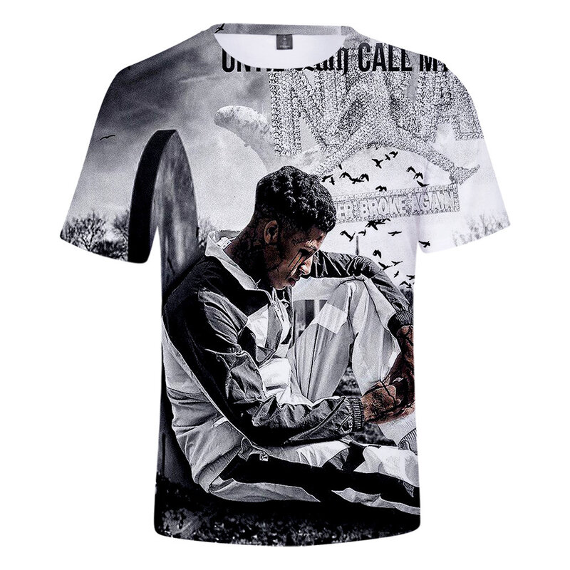 Camiseta de rapero de Hip Hop para Hombre, ropa de calle informal de manga corta con estampado 3D, de gran tamaño