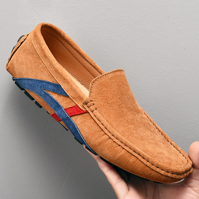 الرجال الخريف الجلود قبعة أحذية غير رسمية أحذية من الجلد الكورية لينة الجلود القيادة كسول الأحذية العصرية المتسكعون