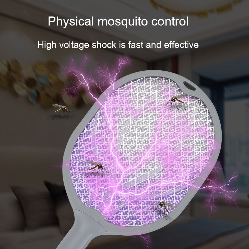 Nuovo 2 IN 1 intelligente famiglia zanzara Killer lampada scossa elettrica zanzara Swatter USB ricaricabile Bug Zapper trappola per zanzare