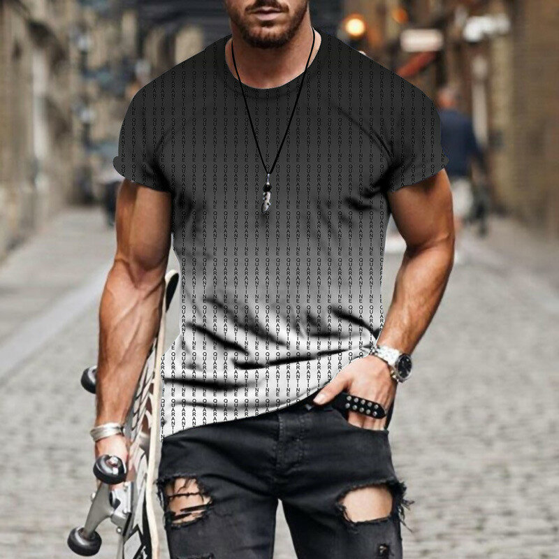 GJCDGPZTX  Tamaño Camiseta Divertida Verano 3D Imprimir Camisetas De Hombre Casual Manga Corta Hombre Mujer Camisetas Camisa Hombre 