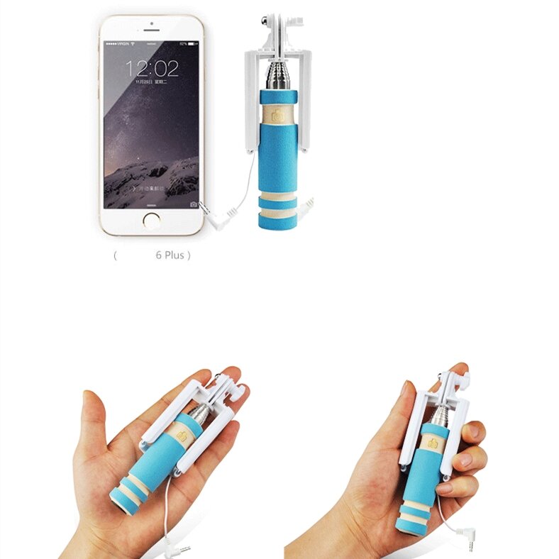 1pc portátil mini built-in obturador sem fio selfie vara handheld monopé suporte de montagem extensível para iphone para telefones samsung