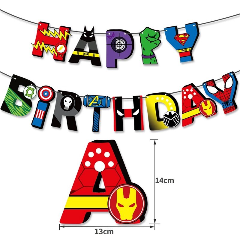 Набор супергероев из воздушных шаров Марвел, баннер, воздушные шары в виде Человека-паука для дня рождения, украшение для детского дня рождения, игрушки для детских подарков