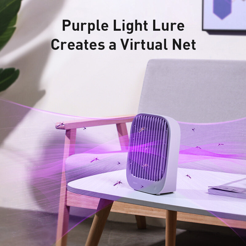Baseus – lampe UV électronique anti-moustiques, piège à mouches, choc électrique, Anti-moustique, USB