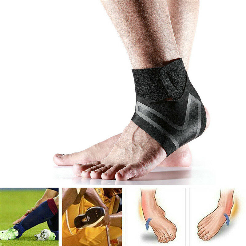 Tobillera protectora elástica ajustable para deportes, soporte de seguridad para correr, baloncesto, vendajes de compresión, Protector de tobillo