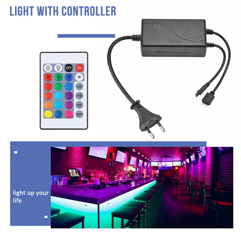 Lighting Accessories 12V 2A RGB LED Wireless Controller 4 Pin 24 Keys Remote Lights Controllers for Strip Tape Lighting