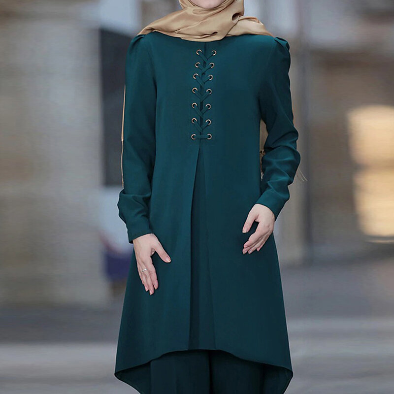 Ramadan Eid Mubarak Dubai Abaya Turchia Hijab Musulmano Dress Set Islam Abbigliamento Per Le Donne Musulman Ensemble Caftano Robe Femme