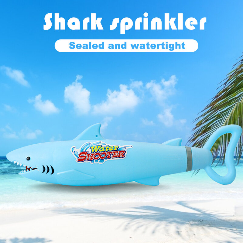 Pistola de agua pulverizada tipo tiburón para niños, juguete de mano, juego de salpicaduras, juegos de agua al aire libre, aspersor de césped de playa