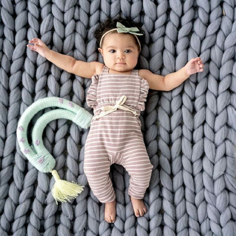 Pudcoco Neugeborenen Baby Mädchen Streifen Romper Overalls Hosen Baumwolle Weiche Coming Home Outfit Kleidung Anzug Für 0-3Years Kind