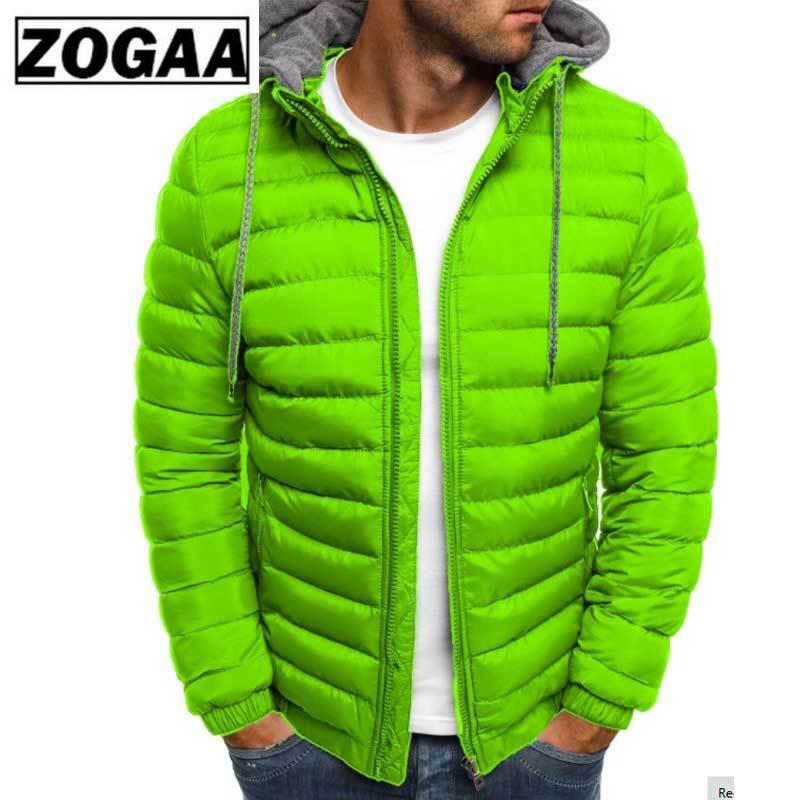 جاكت رجالي شتوي من ZOGAA ملابس 2021 ماركة جديدة معطف بقلنسوة من القطن جواكت رجالي دافئة معاطف عصرية للرجال