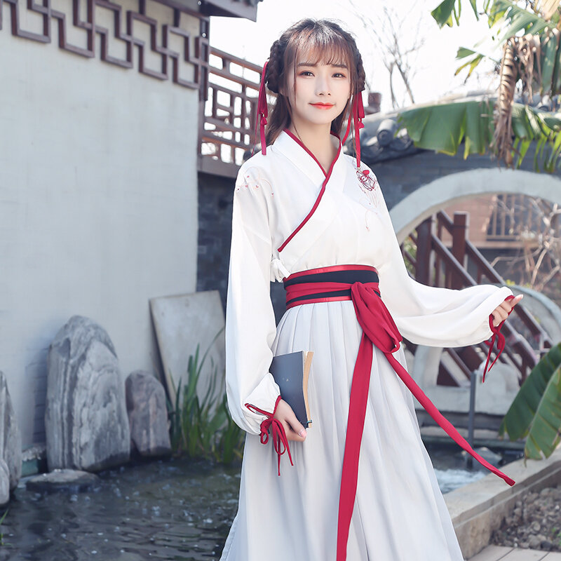 Hanfu female improvement martial arts style costume fairy fairy elegant fresh and elegant ancient Chinese style suit