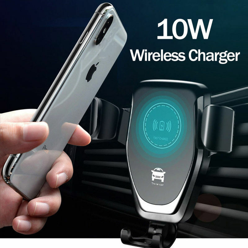 Qi 10W Fast Wireless Charger สำหรับ iPhone 8 8 Plus XS 7.5W รถชาร์จไร้สายสำหรับ Samsung galaxy S7 S8 S9 S10หมายเหตุ9 Charger
