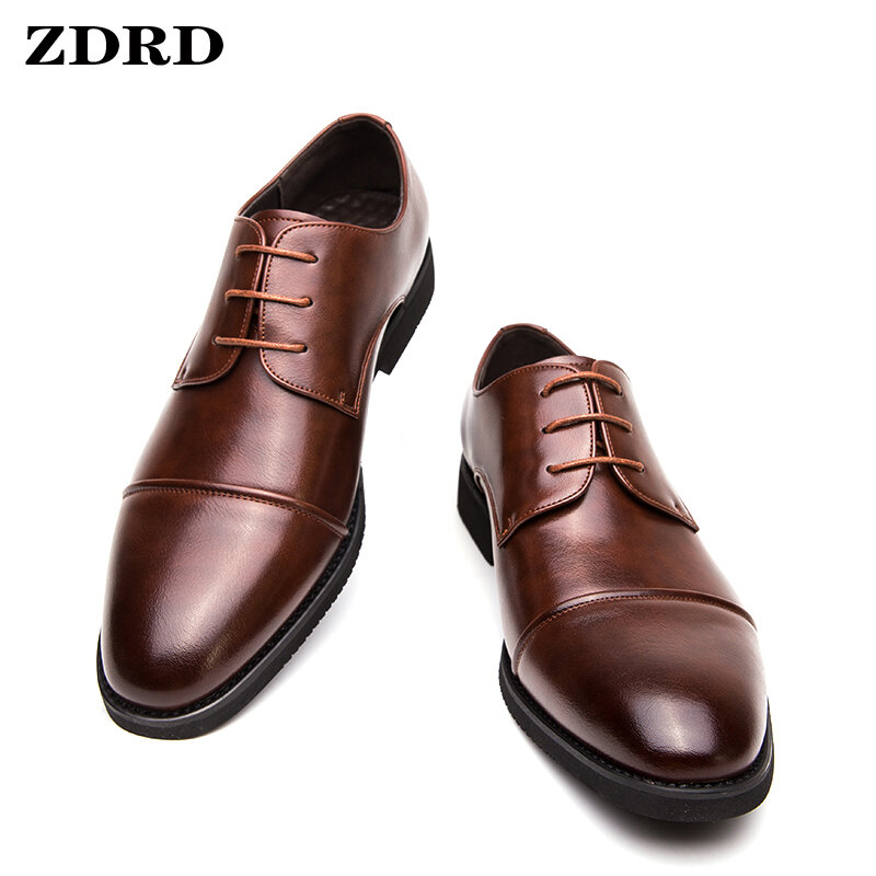 ITALIAN SHOES MEN LEATHER BUCKLE STRAP BUSINESS OFFICE BLACK SHOES LACE UP BROCUE FORMAL POINTED TOE DRESS SHOE FASHION OXFORDS