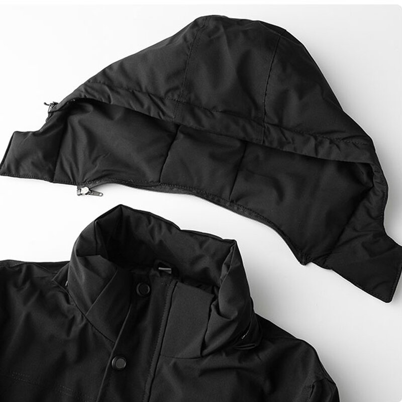 2021 nova jaqueta de inverno dos homens com capuz longo parka blusão casaco preto verde grosso quente algodão acolchoado parkas plus size 8xl