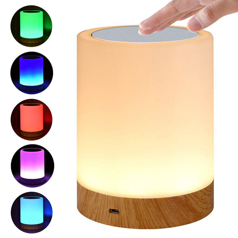 Lampe de chevet intelligente LED Lampe de Table lit créatif Lampe de bureau pour chambre Lampe de chevet lit veilleuses cadeau pour enfants anniversaire