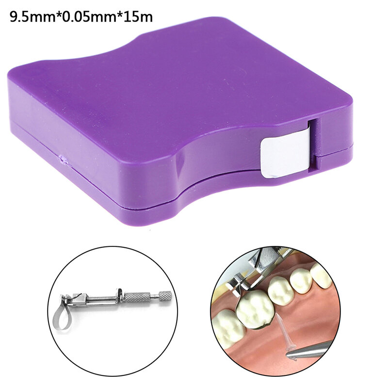 Эластичные ленты для ухода за зубами, ширина 9,5 мм, ширина 0,05 мм, 15 м
