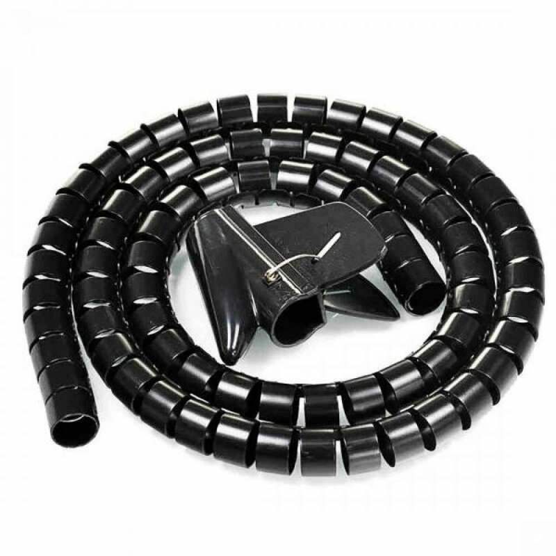 Cinta de envoltura en espiral de 1M y 25mm, Protector de Cable de tubo, cinta de envoltura en espiral Flexible con Cable de cubierta de abrazadera