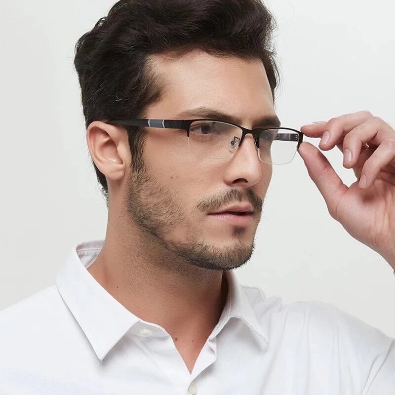 New Trend Aesthetic  Reading Glasses  For Men and Women High Quality Half Frame Men square Presbyopia Diopters   +1.0  +4.0