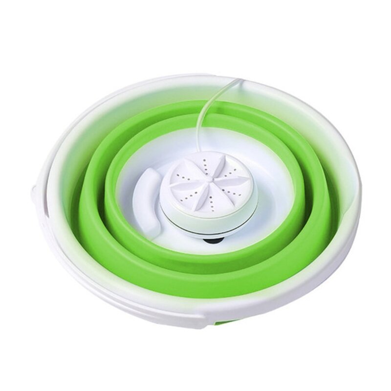 Rondella a turbina ad ultrasuoni rotante personale pieghevole con vasca pieghevole vasca per lavanderia USB per appartamenti da campeggio