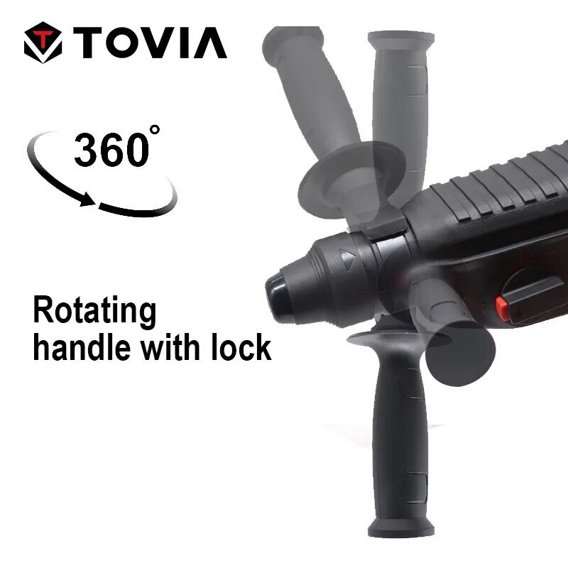 TOVIA 220V Elektrische Rotary Hammer SDS Plus Bohrfutter AC Elektrische Hammer Bohrer Variable Geschwindigkeit Sicherheit Kupplung
