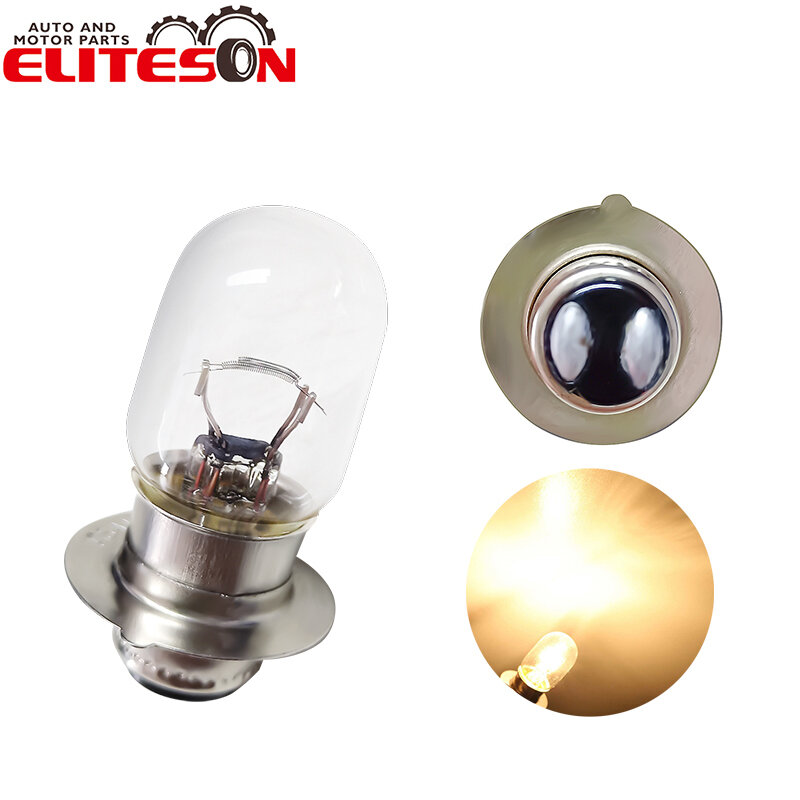 Eliteson T19 Halogeen Koplampen Voor Motorfiets Lampen P15D-25-1 12V 35/35W Motor Hoofd Lampen Dubbele Filamenten