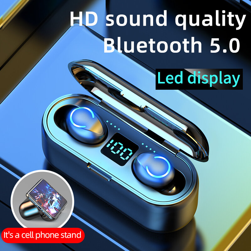 NBX Mini TWS Auricolari Bluetooth 5.0 Cuffie wireless Hifi Stereo Sport Cuffie da gioco wireless impermeabili con microfono cuffie gaming