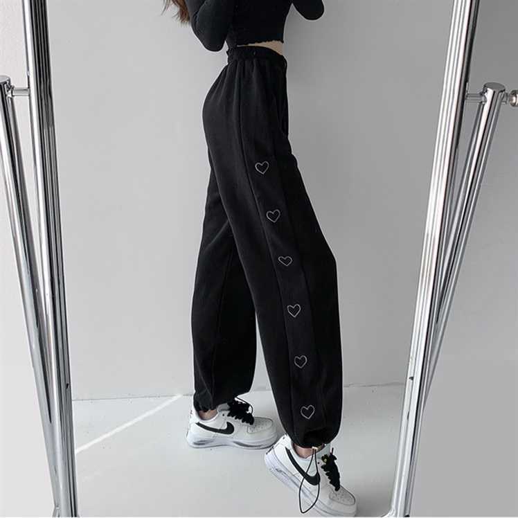 Pants for Women Spring, Autumn and Summer Thin Track Pants Loose Tappered Straight All-Matching Slimming Drawstring Sweatpants