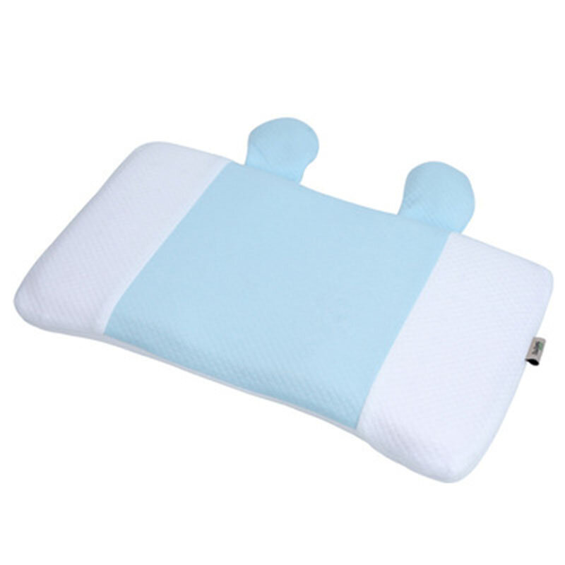 Almohada de seda de hielo para dormir para bebé, almohada de espuma de memoria con núcleo antiexcéntrico para dar forma a la cabeza