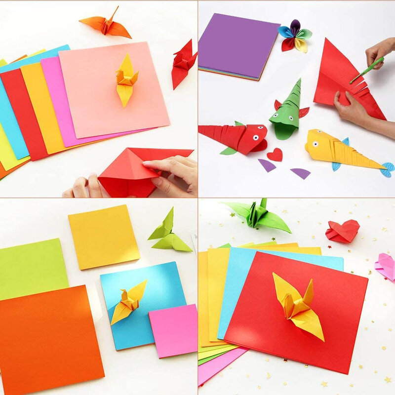 100Pcs Colored A4 Copy Paper Crafting Decoration Paper 10 Different Colors for DIY Art Craft