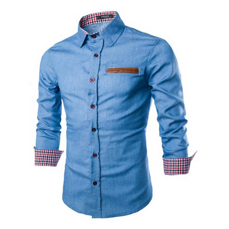 ZOGAA-Camisa de manga larga para hombre, Camisa Masculina ajustada de algodón para negocios, ropa de calle informal, novedad de 2021